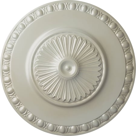 Ekena Millwork Lyon Ceiling Medallion (Fits Canopies up to 3 5/8"), Hand-Painted Flash Blue, 23 1/2"OD x 3 1/4"P CM23LYFBS